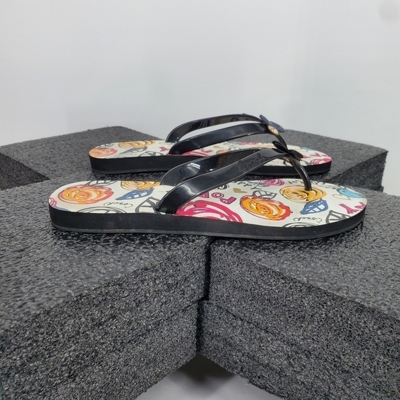 Coach Kasey Womens Poppy Flip Flops Size 7B Multicolor Floral Shoes Q1117 - Picture 8 of 11